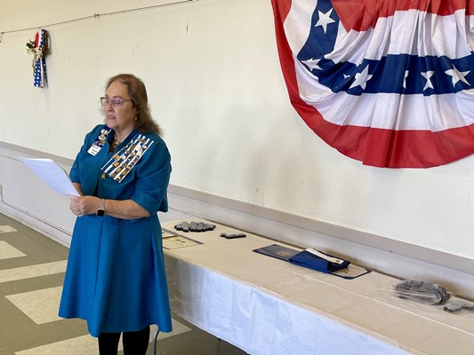Honorary Partner ceremony for CA VVA Chapter 223 by the CA Chief Solano Chapter NSDAR.